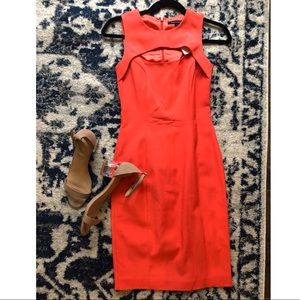 FRENCH CONNECTION Orange Cutout Dress Size 2